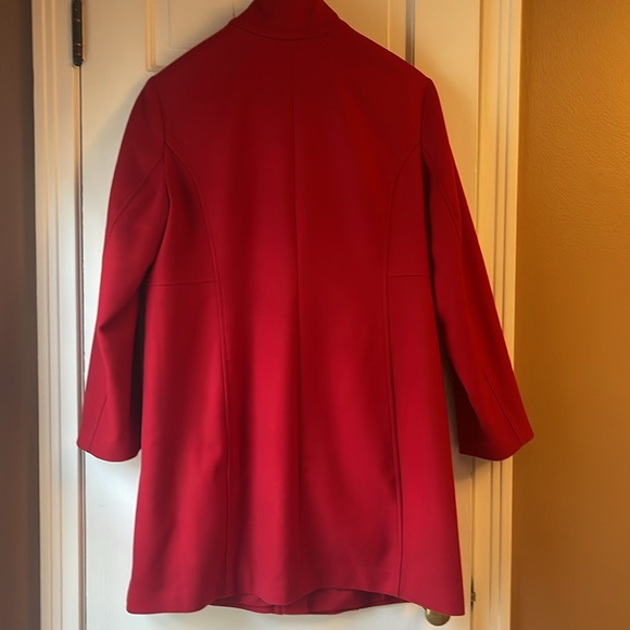 J Jill Scarlet Red "The Journey Coat" Lined Side Pockets Mid Length XL - Picture 13 of 13